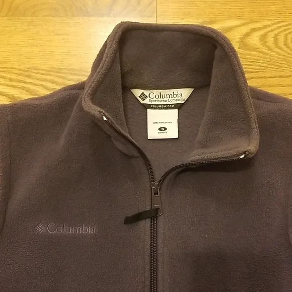 Columbia Dark Purple Fleece Vest - Picture 2 of 6